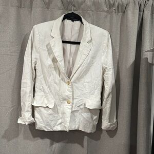 Harve Benard Cream Blazer with Gold Buttons